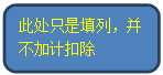 圆角矩形: 此处只是填列，并不加计扣除

